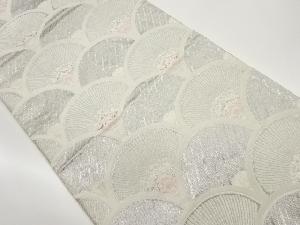 青海波に華紋模様織出し袋帯